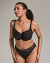 Laurel Underwire Bra in BLACK. Feature shot