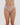 Model wears All Lacey Thong in LATTE. On body front view