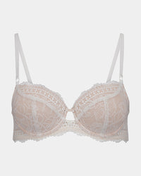Only Mine Contour Bra in WHITE. Flat lay front view
