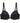 Ece Queen Underwire Bra in BLACK/SOFT PINK. Flat lay front view