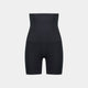 Medium Control High Waisted Shaper Short in BLACK. Flat lay front view