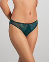 Model wears Delightfully So Bikini in RAIN FOREST. On body side view
