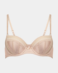 Makayla Contour Bra in EVENING SAND. Flat lay front view
