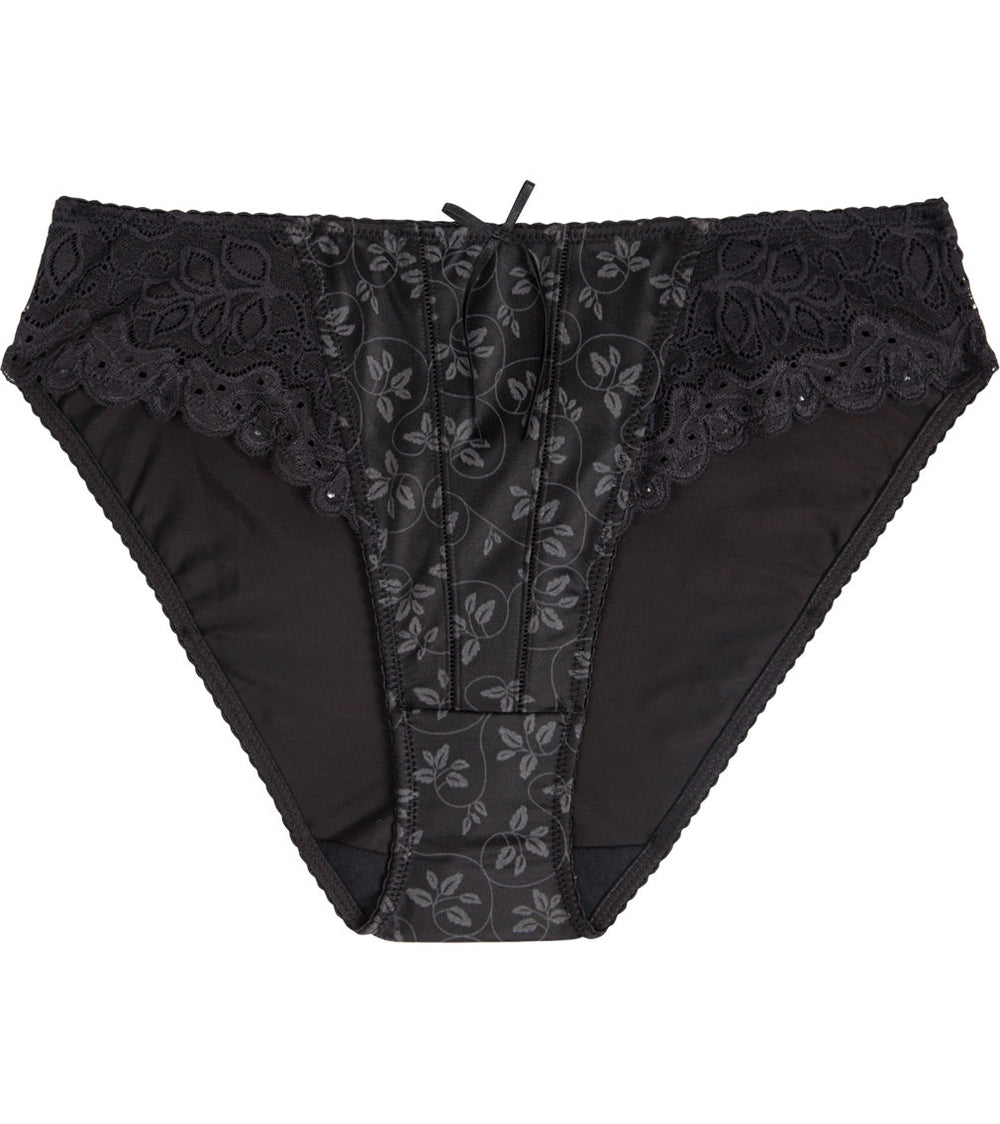 Yvette Bikini in BLACK. Flat lay front view