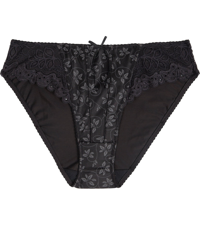 Yvette Bikini in BLACK. Flat lay front view