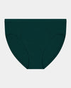 Body Cotton High Cut Brief in RAIN FOREST. Flat lay front view