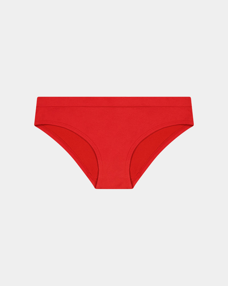 Seamless Bikini in BITTERSWEET. Flat lay front view