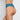 Model wears No Show Thong in OCEAN DEPTHS. On body back view