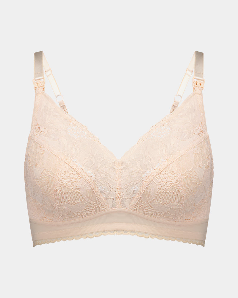 Bendon Nurture Maternity Bra in LATTE. Flat lay front view