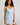Sweet Indulgence Chemise in SKYWAY/WHITE. Flat lay back view