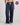 Model wears Holly Long PJ Pant in NAVY BLAZER. On body front view