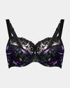 Violet Floral Underwire Bra in FAIRY TALE PRINT. Flat lay front view