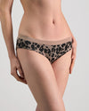 Model wears Seamless Jacquard Bikini in LEOPARD LOVER. On body side view