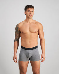 Everyday Essential Mens Trunk in GREY MARL. Feature shot