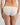 Model wears Body Cocoon Bikini in WHITE. On body back view