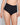 Model wears Bamboo Bodywear Thong in BLACK. On body front view