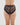 Model wears All Lacey Full Brief in BLACK. On body back view
