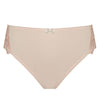 Coral High Cut Brief in LATTE. Flat lay front view