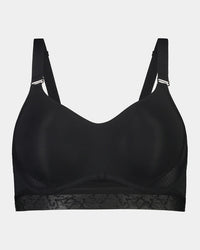 Bendon Breathe Contour Bra in BLACK. Flat lay front view