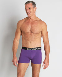 Everyday Essential Mens Trunk in PURPLE MAGIC. Feature shot