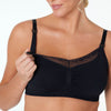 Bendon Nurture Maternity Bra in BLACK. Flat lay back view