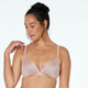 Model wears Bendon Body Wire Free Bra in LATTE. On body front view
