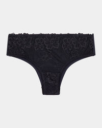 Lacey Brazilian in BLACK. Flat lay front view