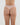 Model wears Cotton And Lace Thong in LATTE. On body back view