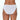 Model wears Body Cotton Bikini in WHITE. On body back view