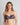Model wears Sofia Underwire Bra in PEACOAT/BELLINI. On body front view