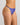 Model wears Midnight Muse Thong in DAZZLING BLUE. On body side view