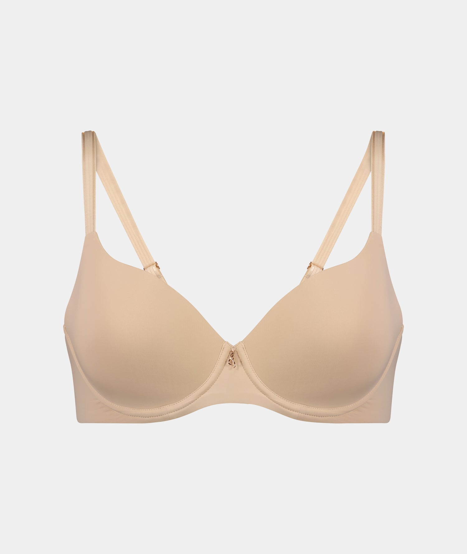 Sculpt Contour Bra in LATTE. Flat lay front view