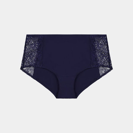 Eloise High Waisted Brief in ECLIPSE. Flat lay front view