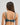 Model wears Ava Rose Underwire Bra in MEDITERRANEA. On body back view