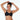 Model wears Active Underwire Bra in BLACK. On body front view