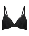 Tara Contour Bra in BLACK. Flat lay front view