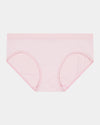 Simply Seamless Boyshort in ICY PINK/WHITE STRIPE. Flat lay front view