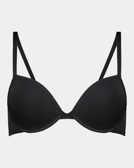 Body Basics Contour Bra in BLACK. Flat lay front view