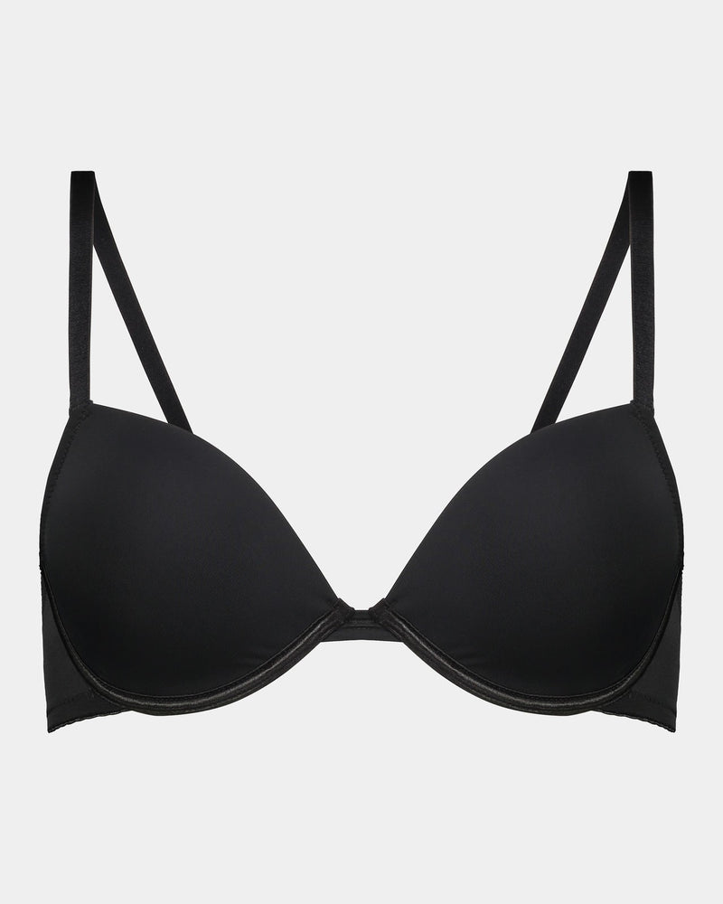 Body Basics Contour Bra in BLACK. Flat lay front view