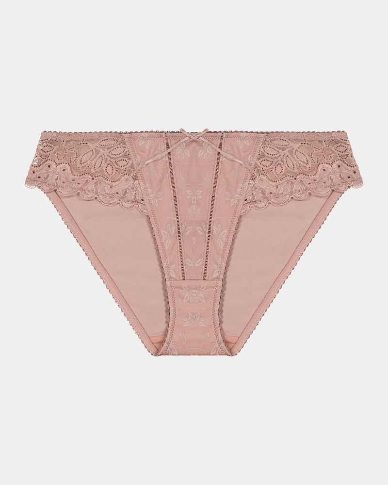 Yvette Bikini in MOCHA. Flat lay front view