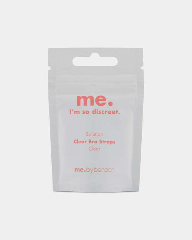 Clear Straps Bra + Lingerie Solutions in CLEAR. Flat lay front view