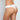 Model wears Seamless Thong in WHITE. On body back view