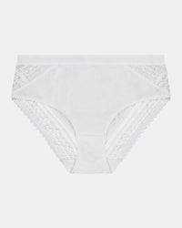 Angelica Midi in WHITE. Flat lay front view