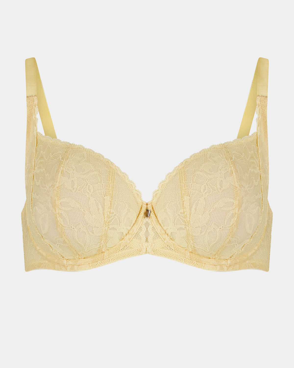 Elevate Underwire Bra in LEMON MERINGUE. Flat lay front view