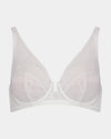 Rachel Underwire Bra in WHITE. Flat lay front view
