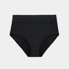 Flo Heavy Full Brief in BLACK. Flat lay front view