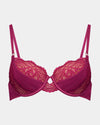 Amara Contour Bra in BEAUJOLAIS. Flat lay front view