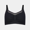 Bendon Nurture Maternity Bra in BLACK. Flat lay front view