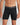 Model wears Everyday Active Mens Long Trunk in BLACK. On body front view