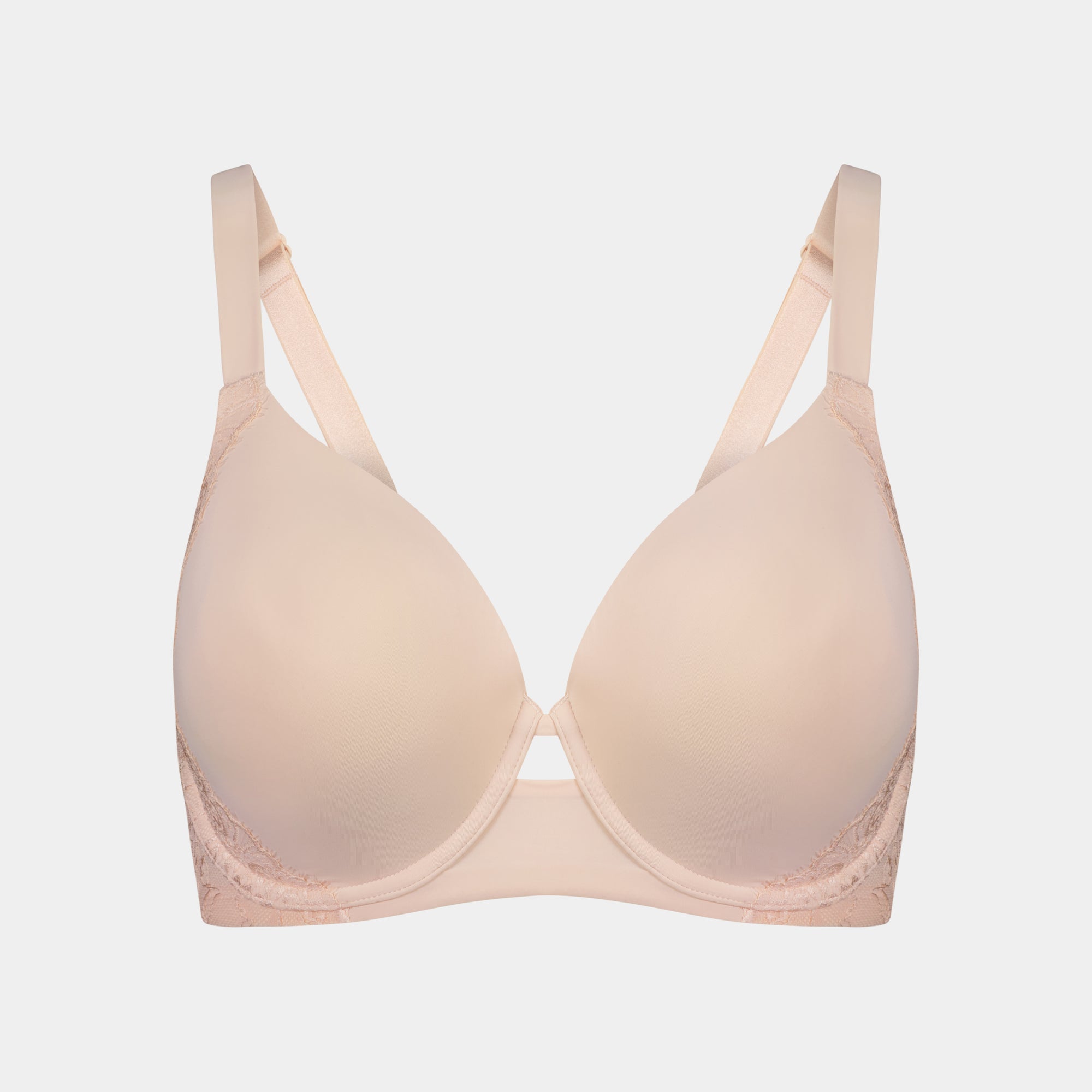 Eloise Contour Bra in PALE DOGWOOD. Flat lay front view